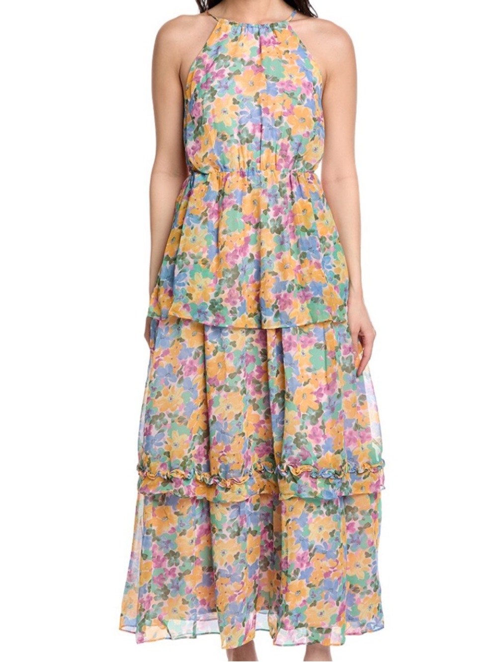 Lost + Wander Florescence Halter Maxi Dress